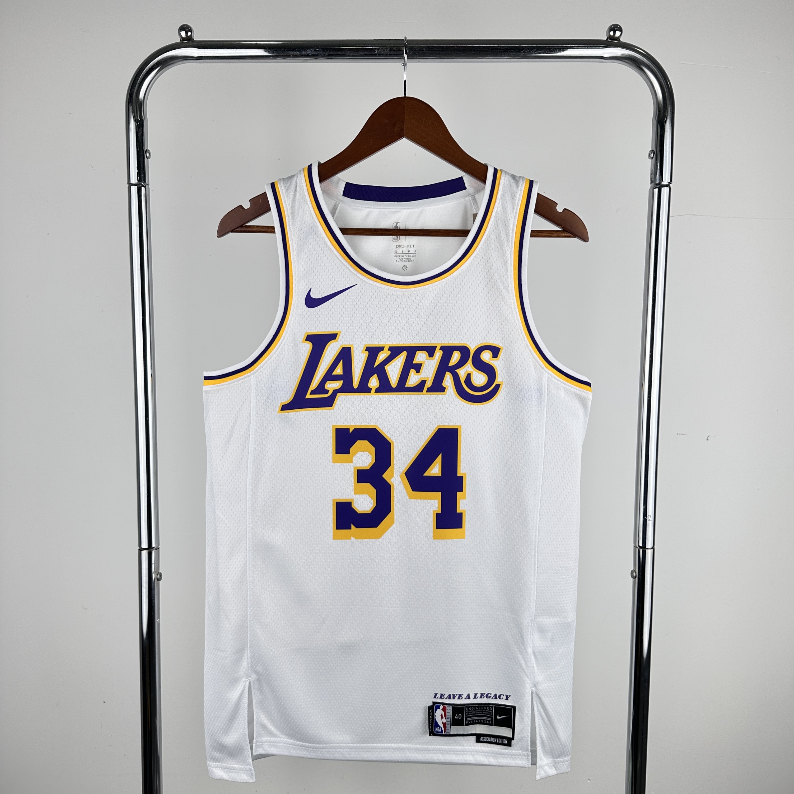 Men Los Angeles Lakers 34 ONeal Stitched White Nike NBA 2024 Jersey